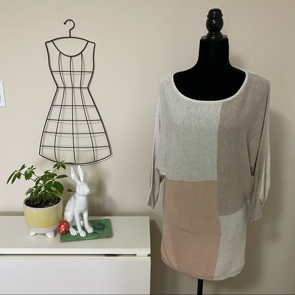 Colour block tunic sweater. - Picture 2 of 4